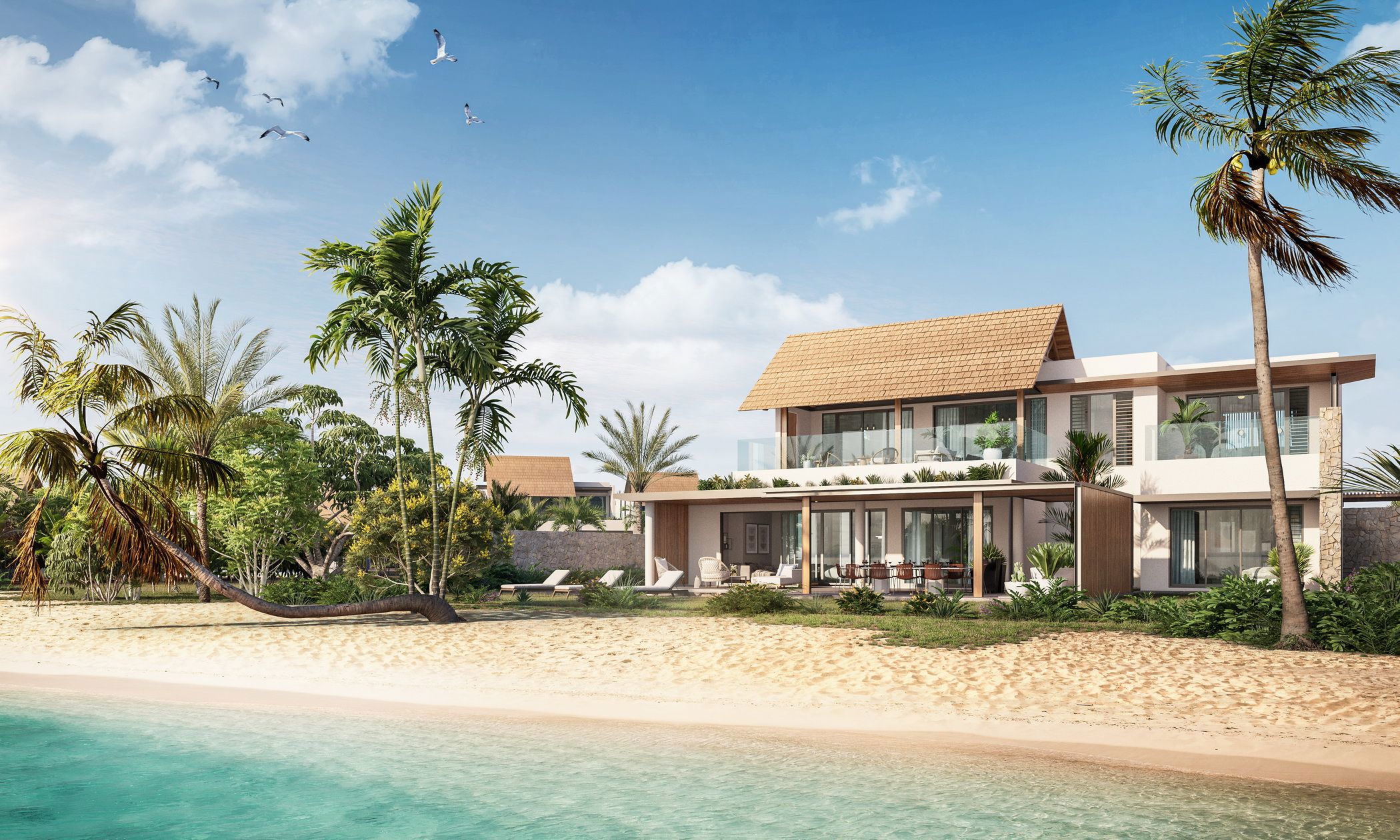 4 bedroom beachfront villa for sale in Wolmar (Mauritius)